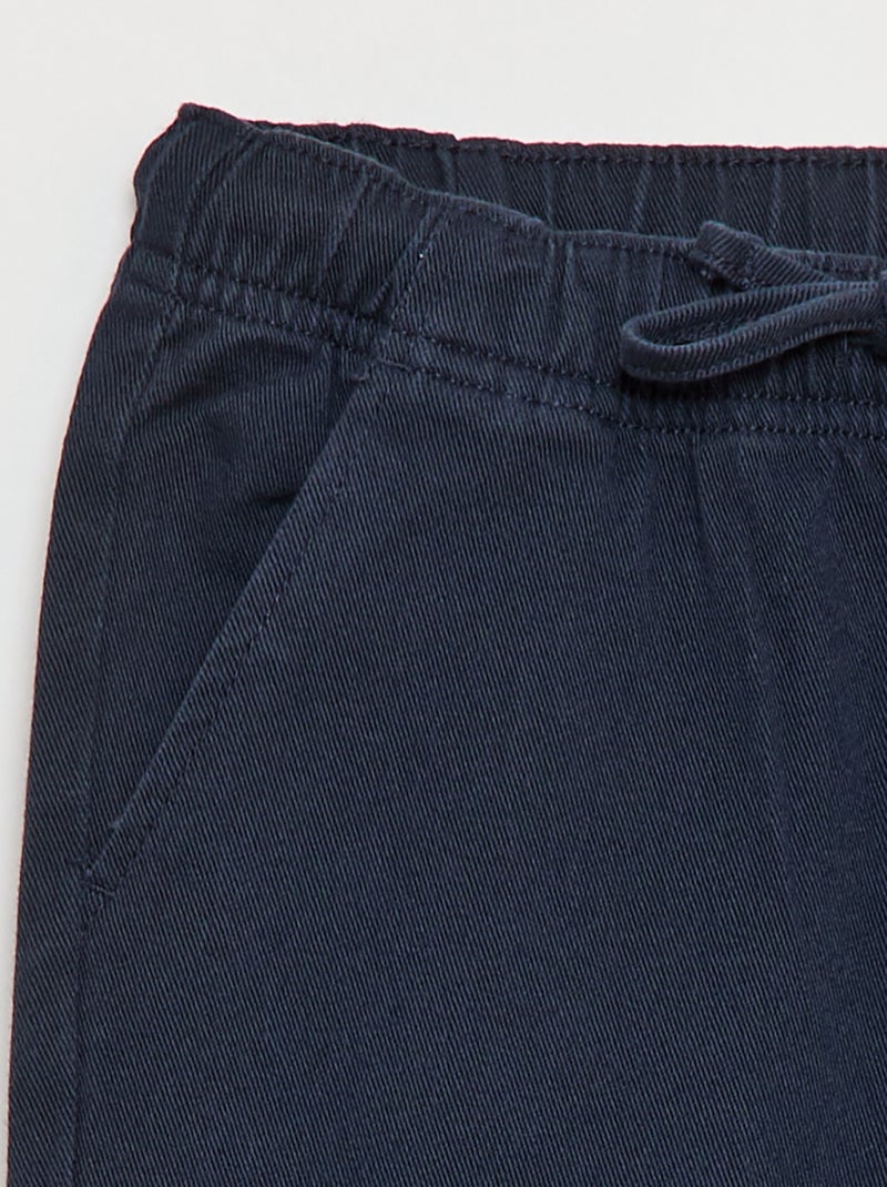 Pantalón jogger con cordones Azul - Kiabi
