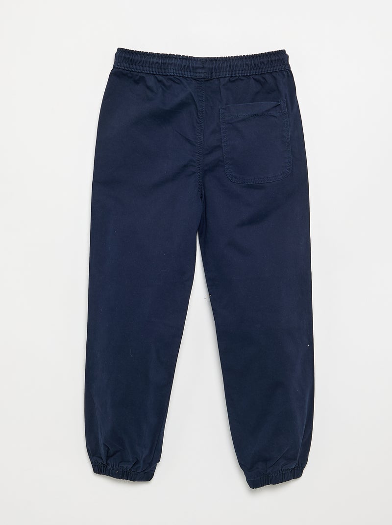 Pantalón jogger con cordones de ajuste Azul - Kiabi