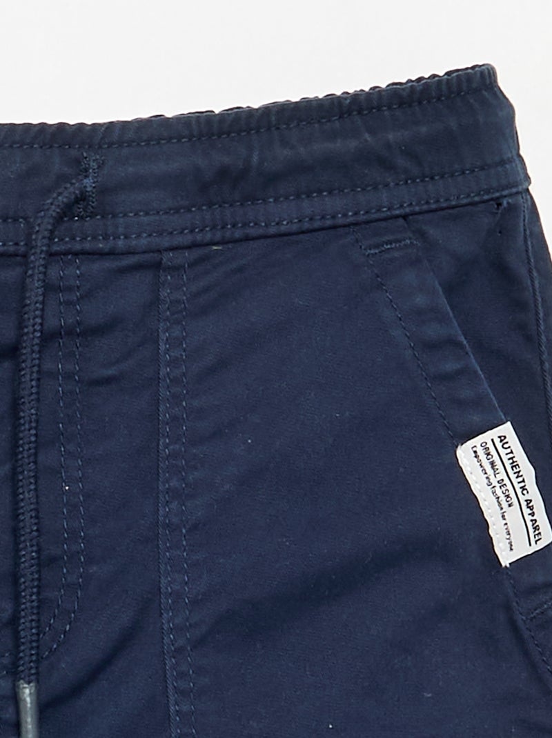 Pantalón jogger con cordones de ajuste Azul - Kiabi