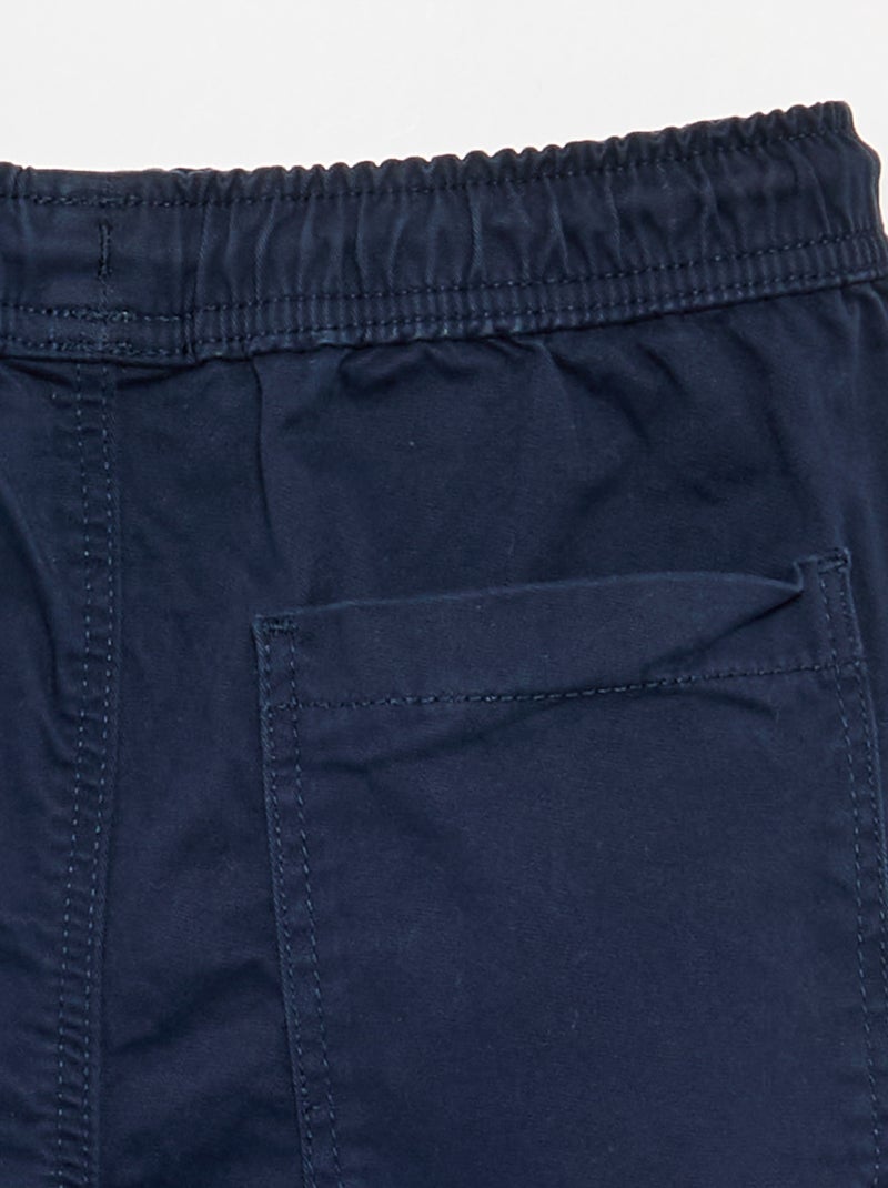 Pantalón jogger con cordones de ajuste Azul - Kiabi