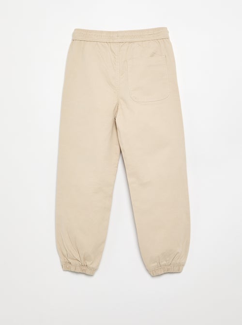 Pantalón jogger con cordones de ajuste - Kiabi