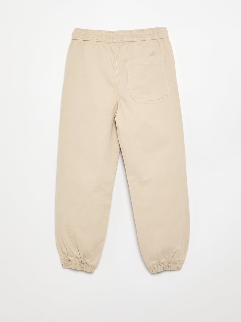 Pantalón jogger con cordones de ajuste Gris - Kiabi