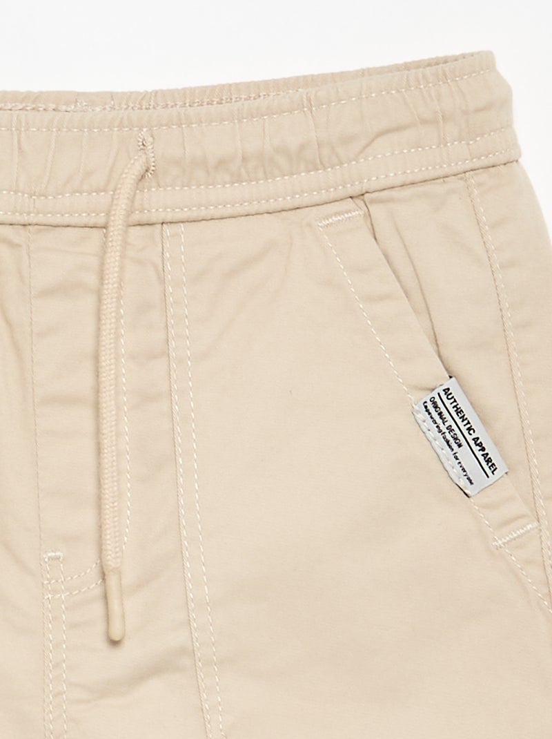 Pantalón jogger con cordones de ajuste Gris - Kiabi