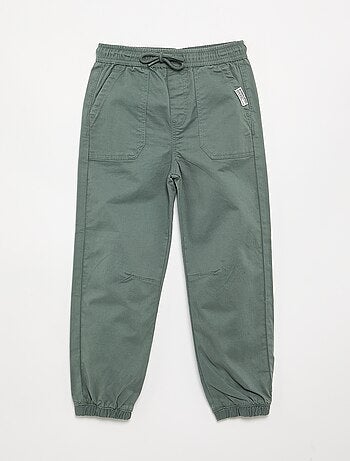 Pantalón jogger con cordones de ajuste