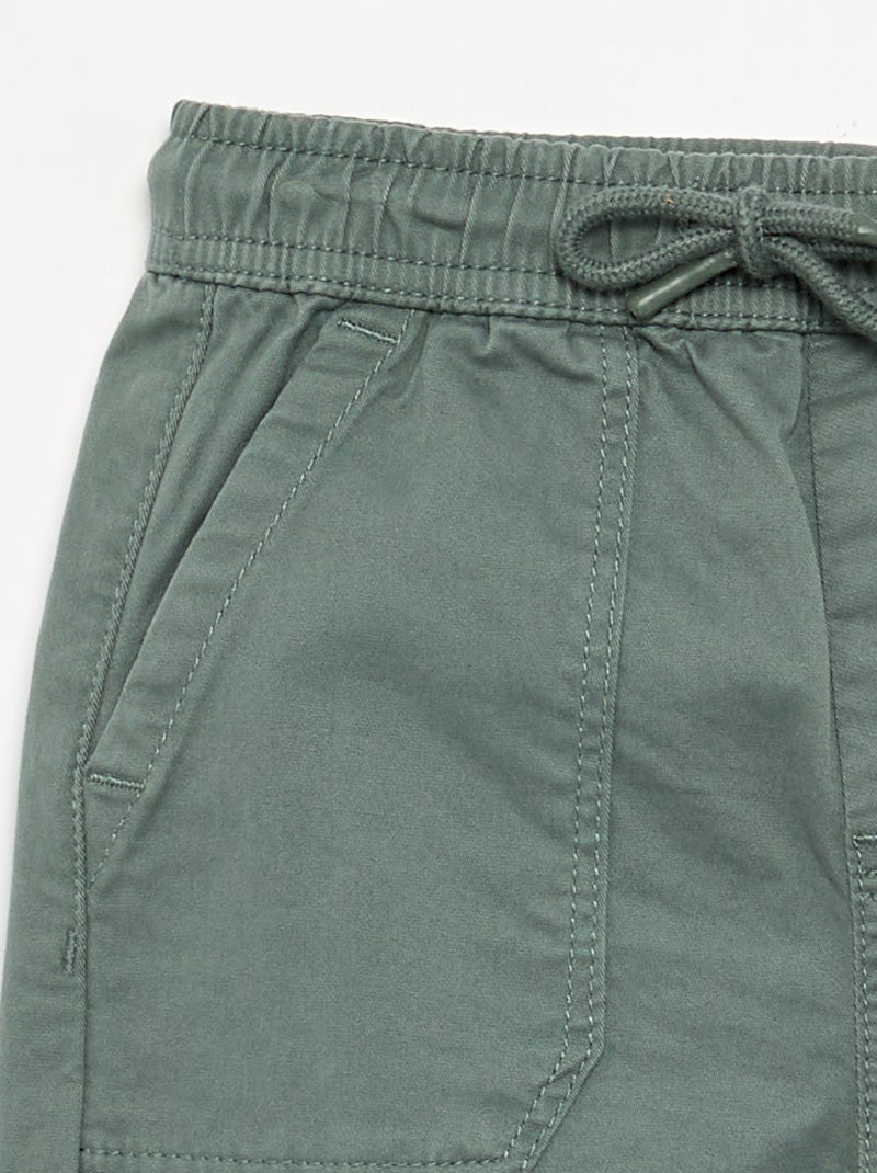 Pantalón jogger con cordones de ajuste Verde - Kiabi