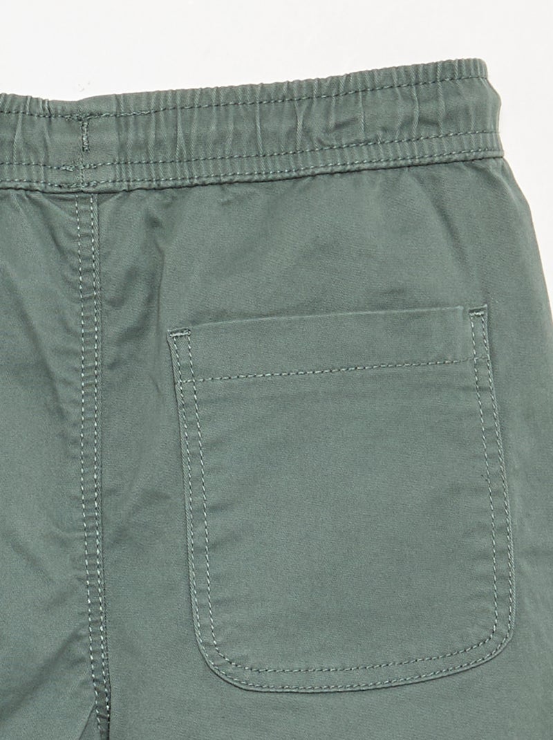 Pantalón jogger con cordones de ajuste Verde - Kiabi