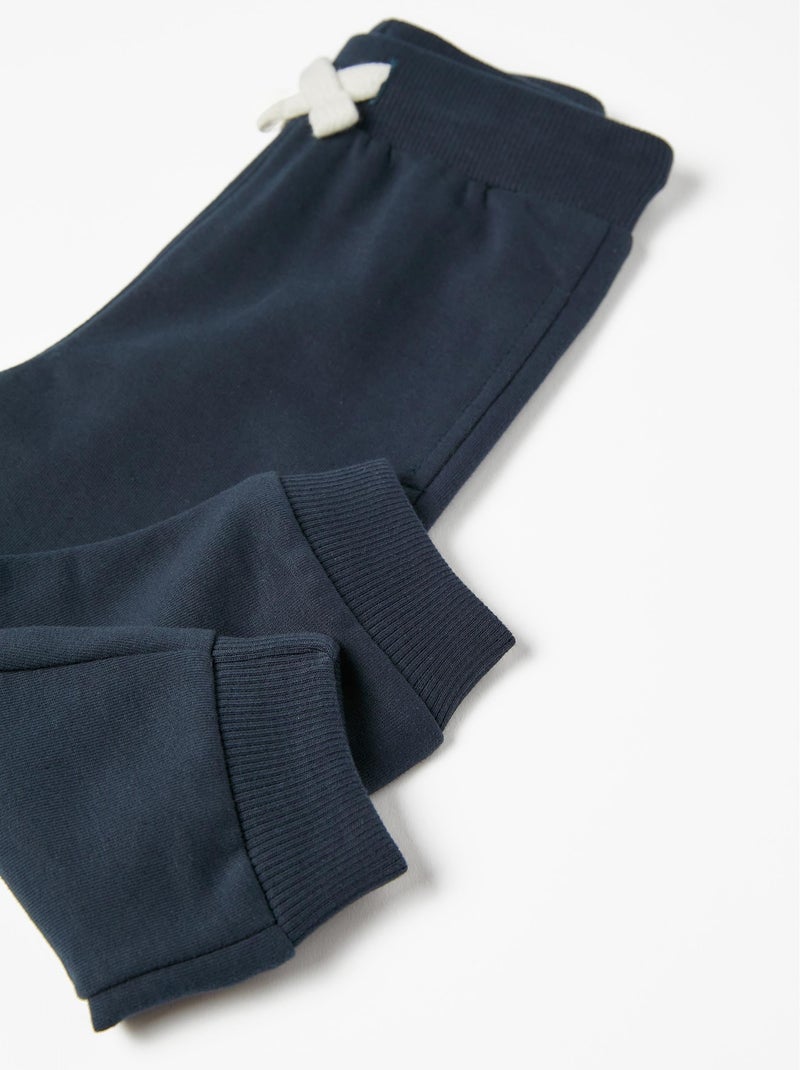 Pantalón jogger de algodón Azul oscuro - Kiabi