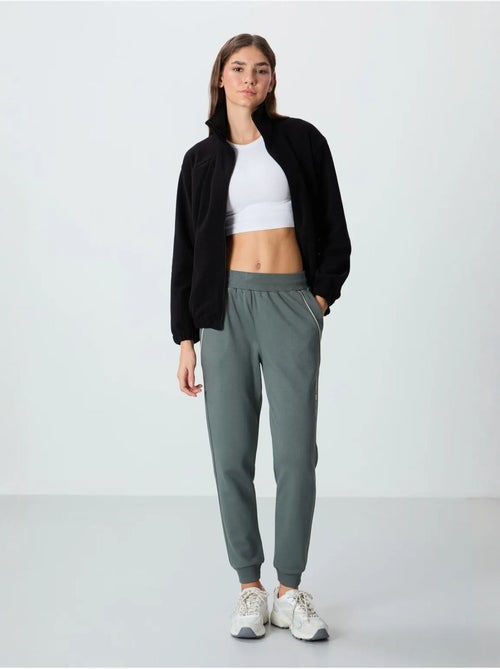 Pantalón jogger de chándal de mezcla de algodón para mujer tommy - Kiabi Pantalón jogger de chándal de mezcla de algodón para mujer tommy - Kiabi