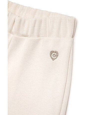 Pantalón jogger de felpa burdeos conguitos