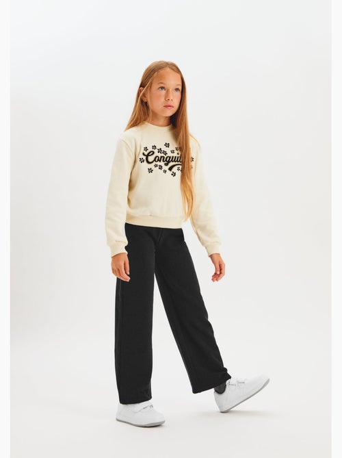 Pantalón Jogger de Felpa Beige Conguitos - Kiabi