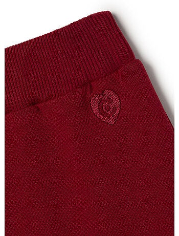 Pantalón jogger de felpa burdeos conguitos