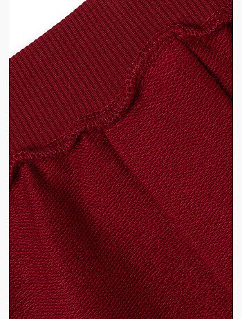 Pantalón jogger de felpa burdeos conguitos