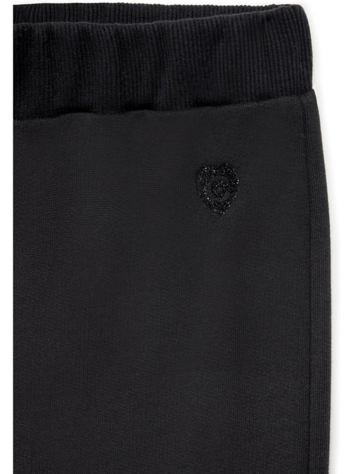 Pantalón jogger de felpa negro conguitos - Kiabi
