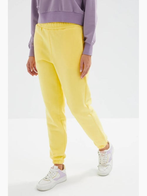 Pantalón jogger de felpa polar de tiro alto para mujer tommy - Kiabi