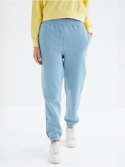 Pantalón jogger de felpa polar de tiro alto para mujer tommy - Kiabi Pantalón jogger de felpa polar de tiro alto para mujer tommy - Kiabi
