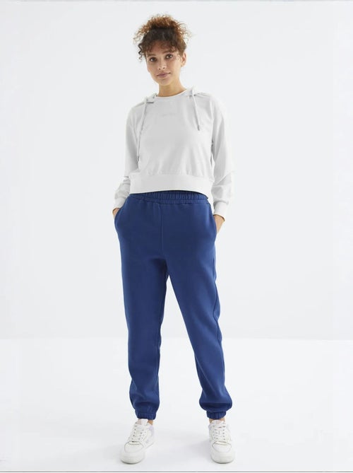 Pantalón jogger de felpa polar de tiro alto para mujer tommy - Kiabi