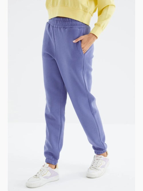 Pantalón jogger de felpa polar de tiro alto para mujer tommy - Kiabi Pantalón jogger de felpa polar de tiro alto para mujer tommy - Kiabi
