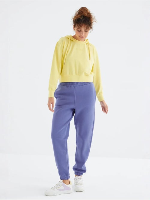 Pantalón jogger de felpa polar de tiro alto para mujer tommy - Kiabi Pantalón jogger de felpa polar de tiro alto para mujer tommy - Kiabi