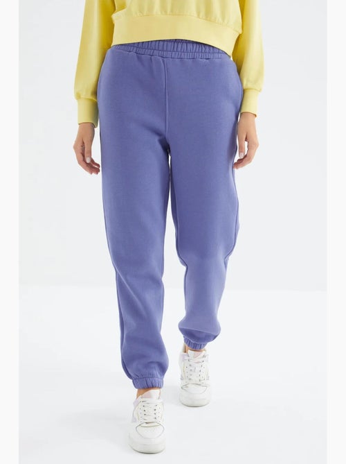 Pantalón jogger de felpa polar de tiro alto para mujer tommy - Kiabi Pantalón jogger de felpa polar de tiro alto para mujer tommy - Kiabi
