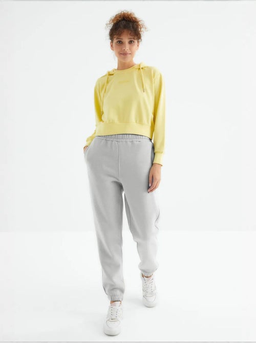 Pantalón jogger de felpa polar de tiro alto para mujer tommy - Kiabi