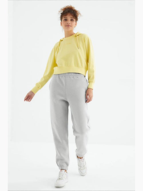 Pantalón jogger de felpa polar de tiro alto para mujer tommy - Kiabi