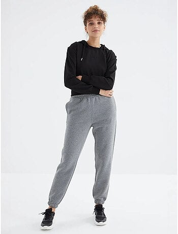 Pantalón jogger de felpa polar de tiro alto para mujer tommy