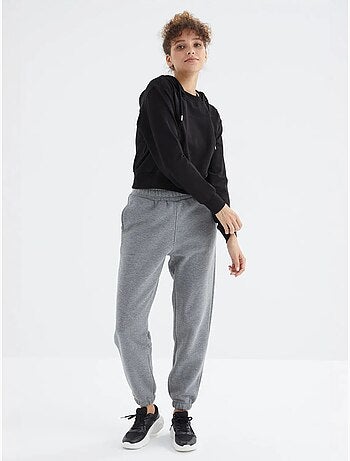 Pantalón jogger de felpa polar de tiro alto para mujer tommy