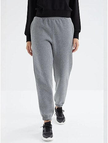 Pantalón jogger de felpa polar de tiro alto para mujer tommy