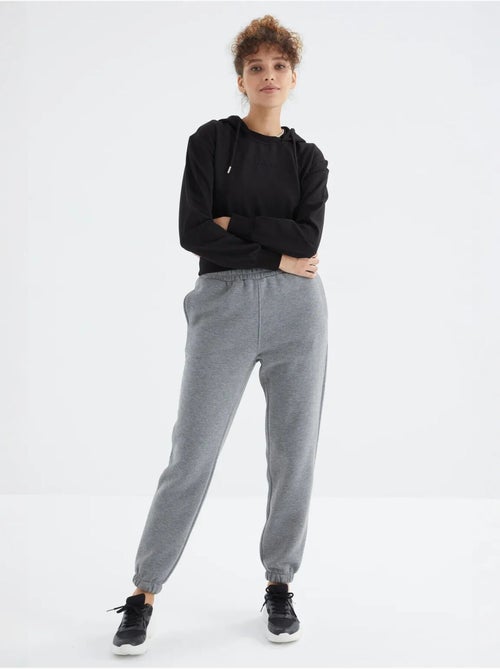 Pantalón jogger de felpa polar de tiro alto para mujer tommy - Kiabi Pantalón jogger de felpa polar de tiro alto para mujer tommy - Kiabi