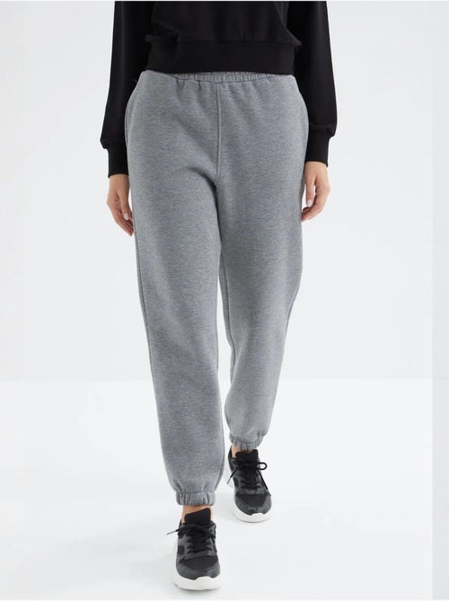 Pantalón jogger de felpa polar de tiro alto para mujer tommy - Kiabi Pantalón jogger de felpa polar de tiro alto para mujer tommy - Kiabi