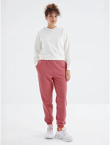 Pantalón jogger de felpa polar de tiro alto para mujer tommy