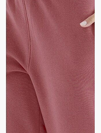 Pantalón jogger de felpa polar de tiro alto para mujer tommy