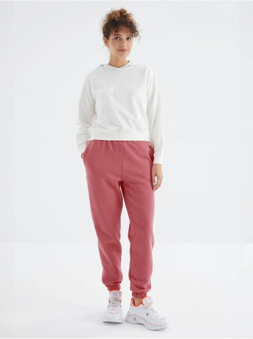 Pantalón jogger de felpa polar de tiro alto para mujer tommy - Kiabi Pantalón jogger de felpa polar de tiro alto para mujer tommy - Kiabi