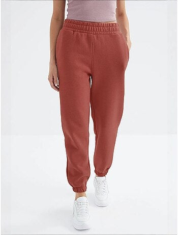 Pantalón jogger de felpa polar de tiro alto para mujer tommy