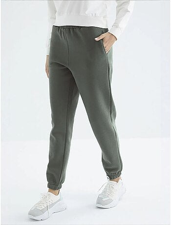 Pantalón jogger de felpa polar de tiro alto para mujer tommy