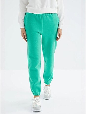 Pantalón jogger de felpa polar de tiro alto para mujer tommy