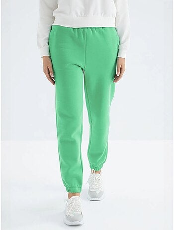 Pantalón jogger de felpa polar de tiro alto para mujer tommy