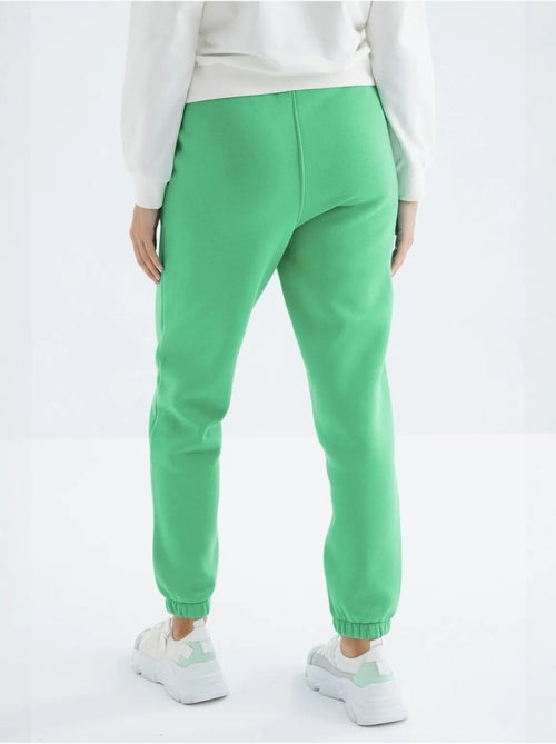 Pantalón jogger de felpa polar de tiro alto para mujer tommy - Kiabi