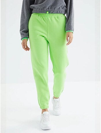 Pantalón jogger de felpa polar de tiro alto para mujer tommy