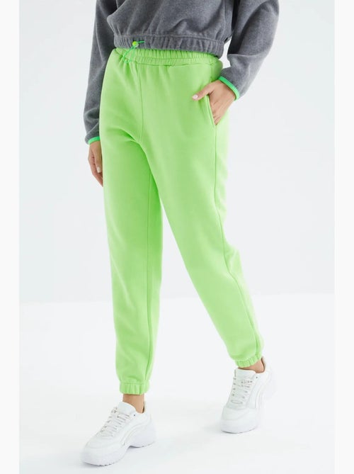 Pantalón jogger de felpa polar de tiro alto para mujer tommy - Kiabi Pantalón jogger de felpa polar de tiro alto para mujer tommy - Kiabi