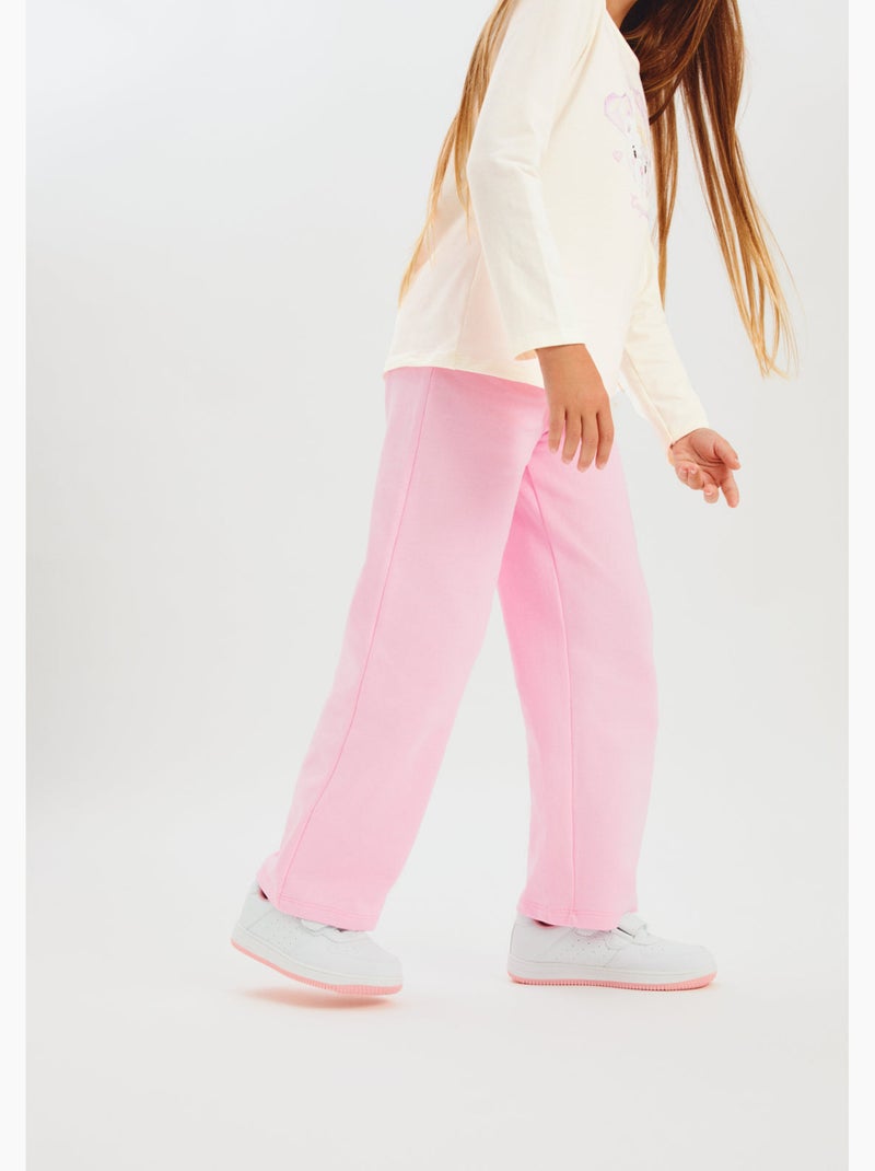 Pantalón Jogger de Felpa Rosa Conguitos Rosa - Kiabi