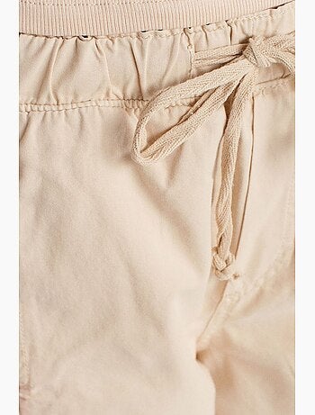 Pantalón jogger de popelina de algodón de pernera recta dilvin