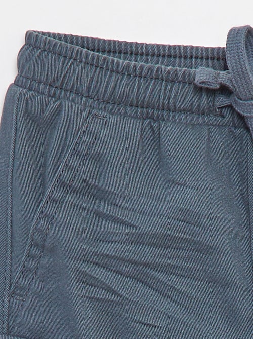 Pantalón jogger de sarga con bolsillos con solapa - Kiabi