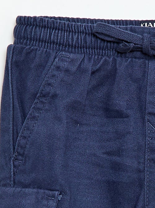 Pantalón jogger de sarga con bolsillos con solapa - Kiabi