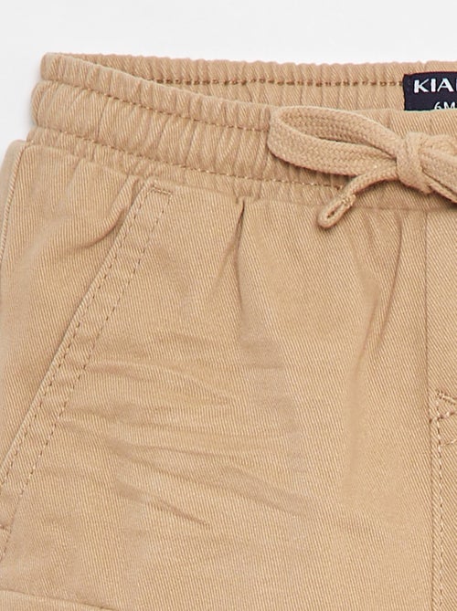Pantalón jogger de sarga con bolsillos con solapa - Kiabi