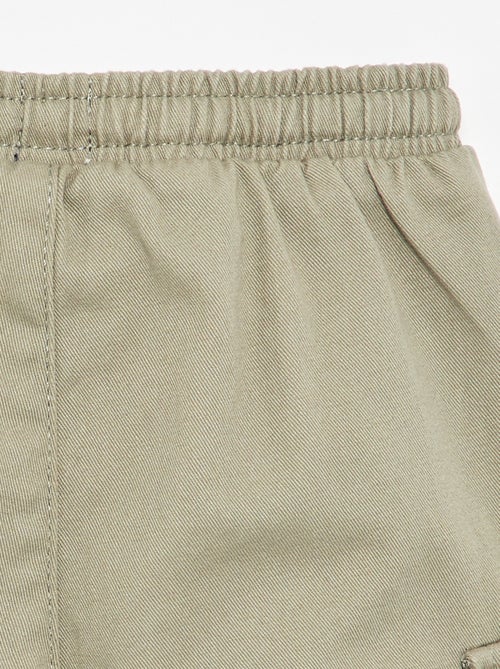 Pantalón jogger de sarga con bolsillos con solapa - Kiabi