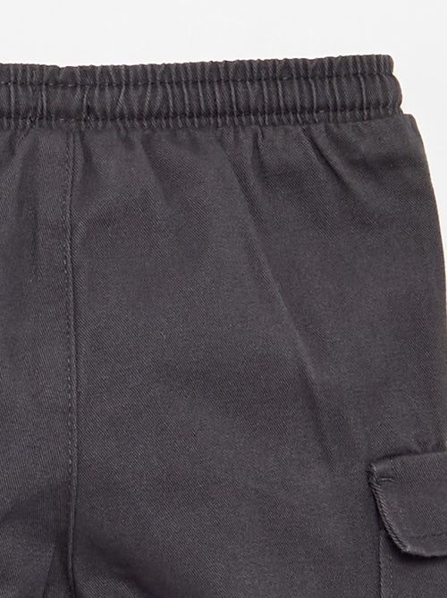 Pantalón jogger de sarga con bolsillos con solapa - Kiabi
