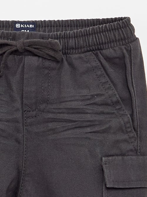 Pantalón jogger de sarga con bolsillos con solapa - Kiabi