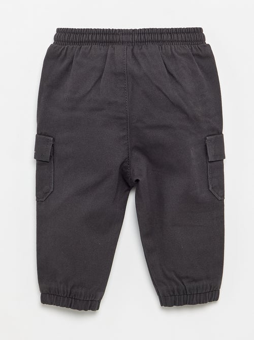 Pantalón jogger de sarga con bolsillos con solapa - Kiabi