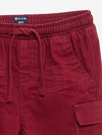 Pantalón jogger de sarga con bolsillos con solapa